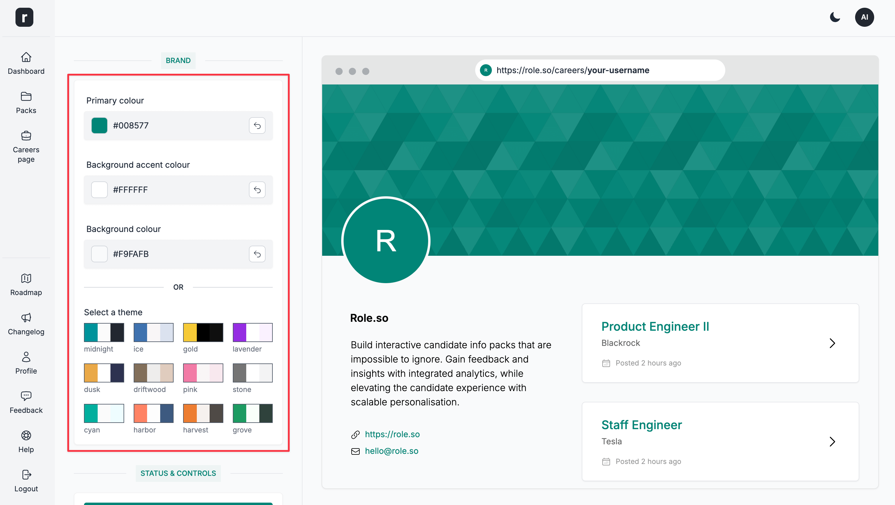 Careers page brand